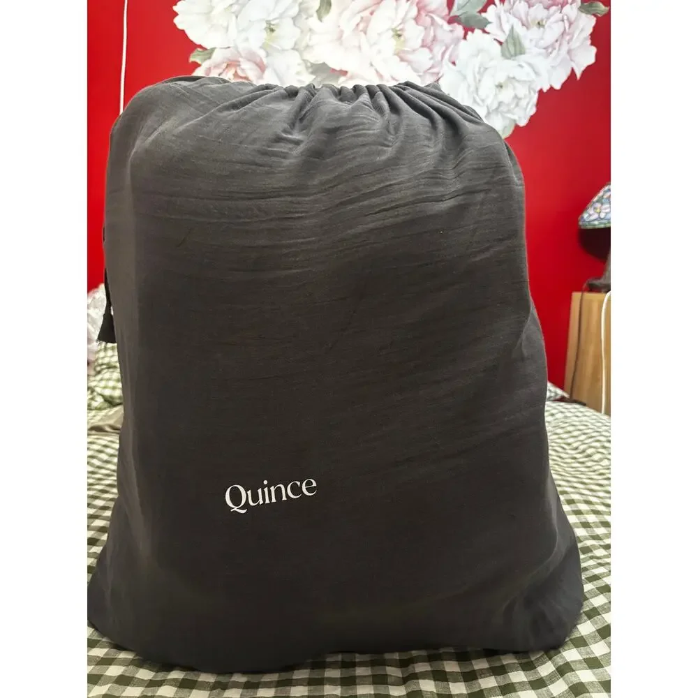 Organic Cotton Gauze Dream Quilt Set in Charcoal - 4 pieces total
